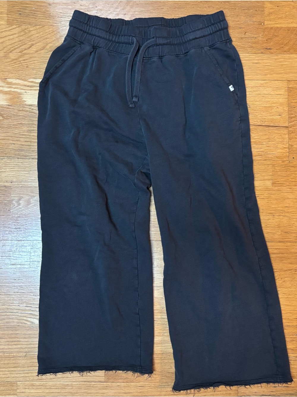 Pact Organic Cotton Wide Leg Outdoor Gorpcore Preppy Crop Baggy Sweatpants M
